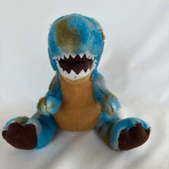 Aurora Blue Camo T-Rex Dinosaur Plush 7in Stuffed Animal - Picture 3 of 6